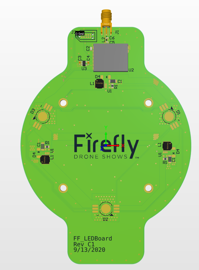 Drone Show LED Controller - Top View