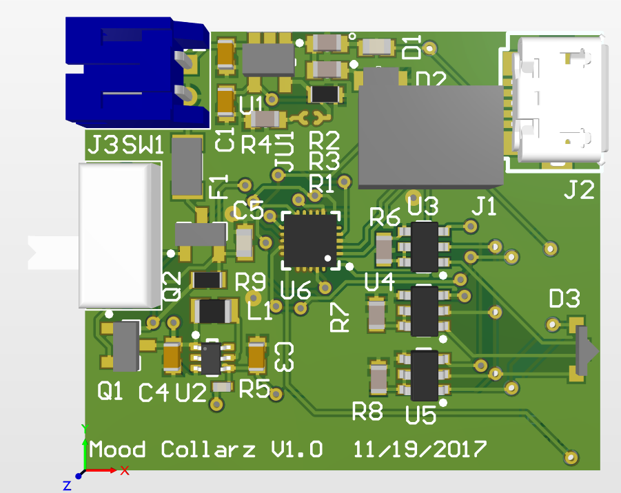 Smart Pet Collar - Top View